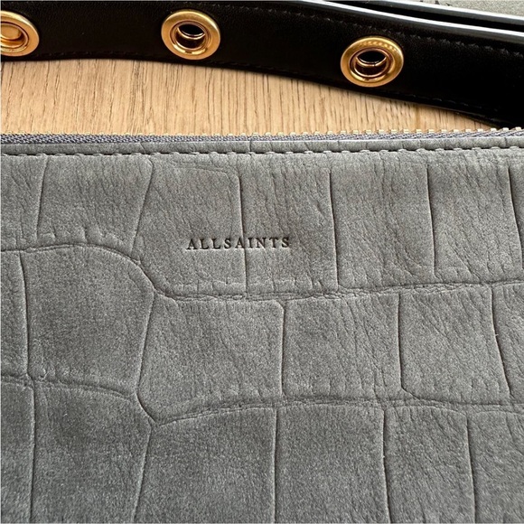 AllSaints Sheringham Suede
Shoulder Bag in "petrol blue" - Picture 2 of 7